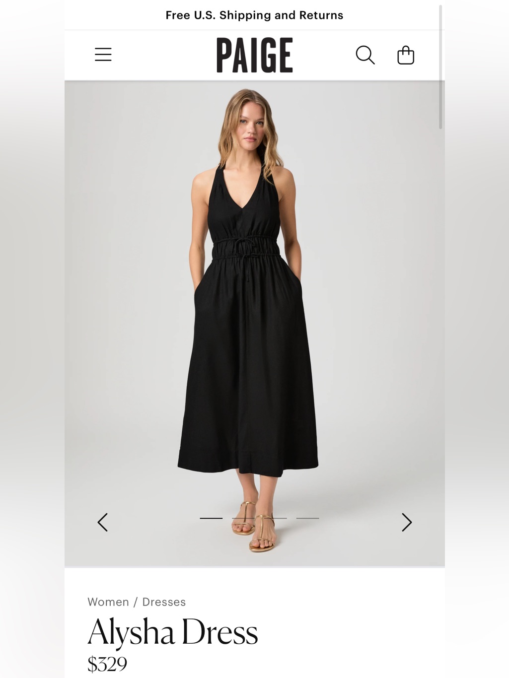 Paige Linen Blend Alysha Dress